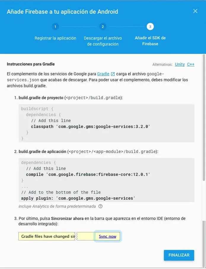 integrar sdk firebase en android