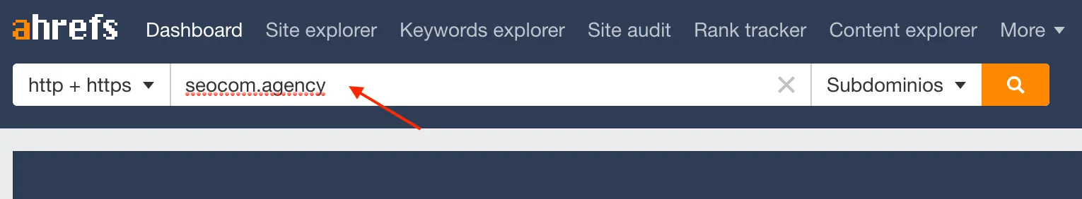 Acceder a Ahrefs