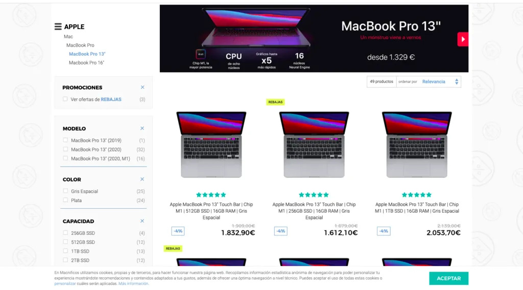 Ecommerce macbook pro macnificos.com