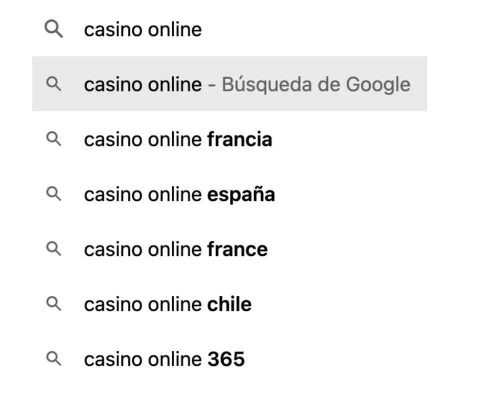 Google SERP for 'safe online casino games' with competing online gambling sites