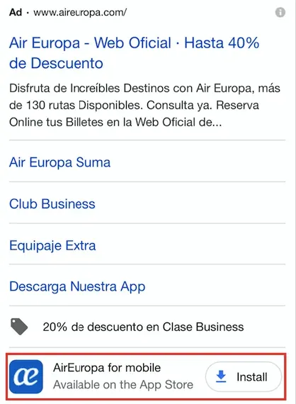 Ejemplo extensión de app
