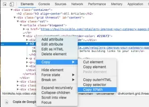 Obtener Xpath Google Chrome