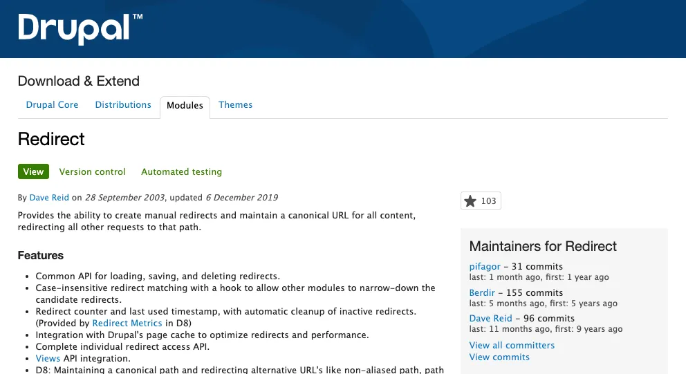 drupal-redirect-module