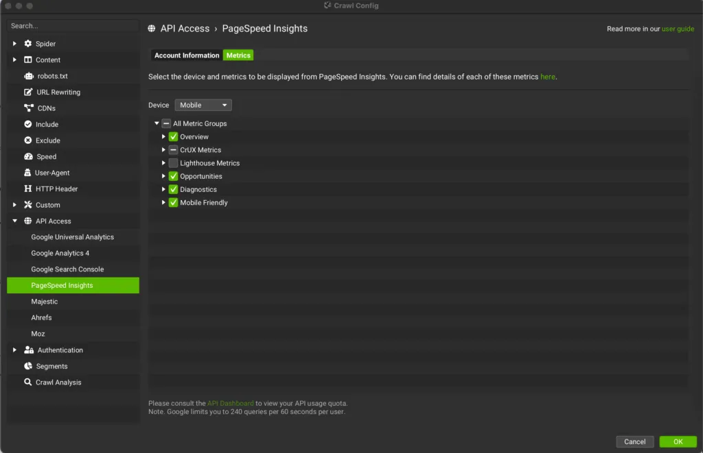 SF Page Speed Insights 1