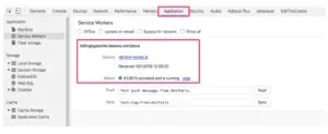comprobar service workers con Chrome