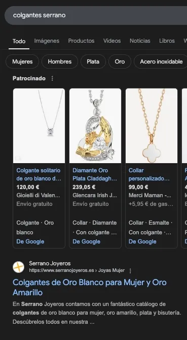 Colgantes serrano