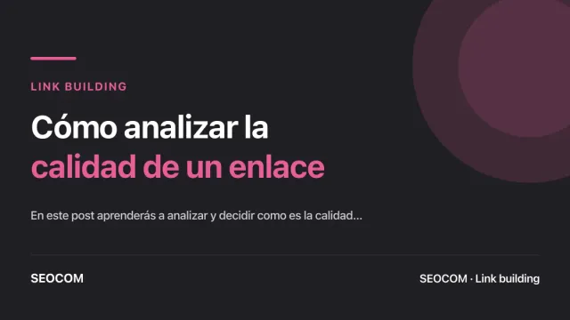 Cómo analizar la calidad de un enlace