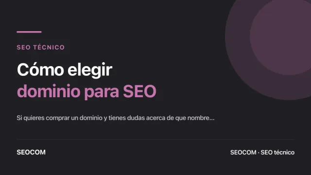 Cómo elegir dominio para SEO