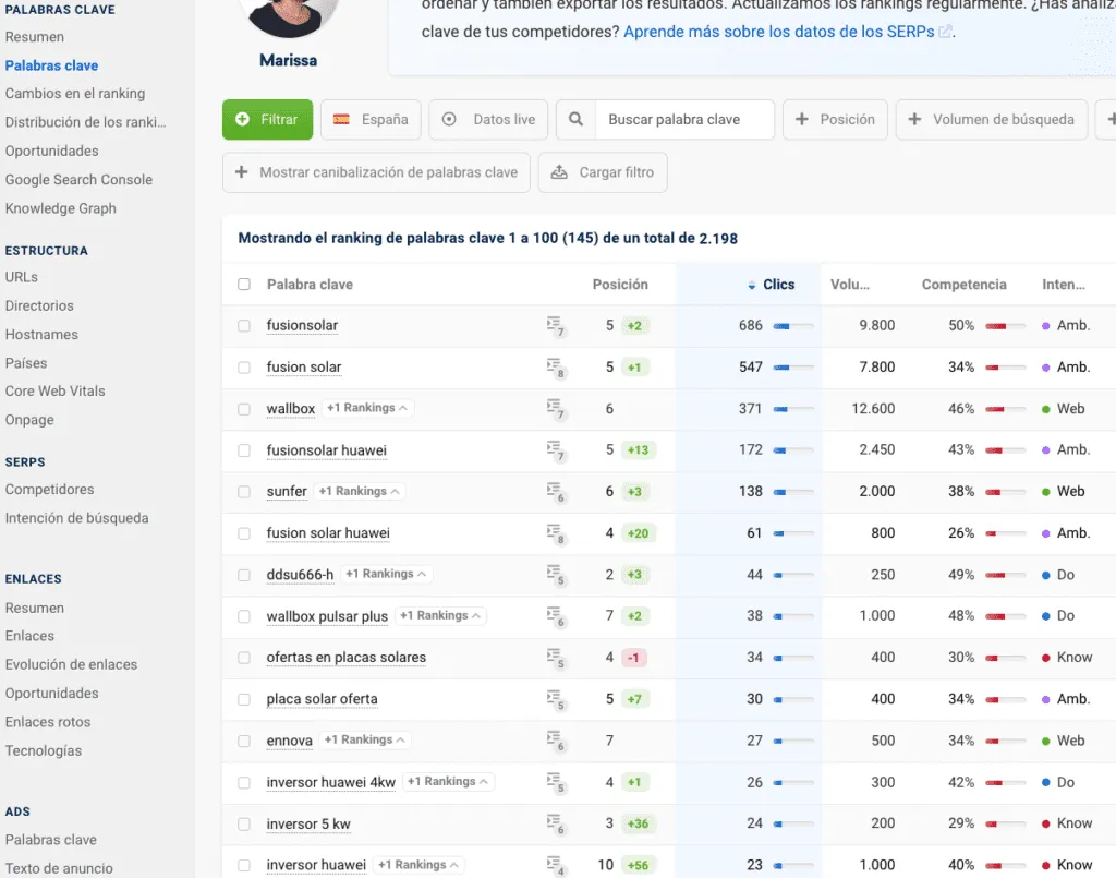 Cómo analizar la competencia SEO con Sistrix