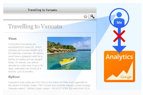 complemento inhabilitación google analytics