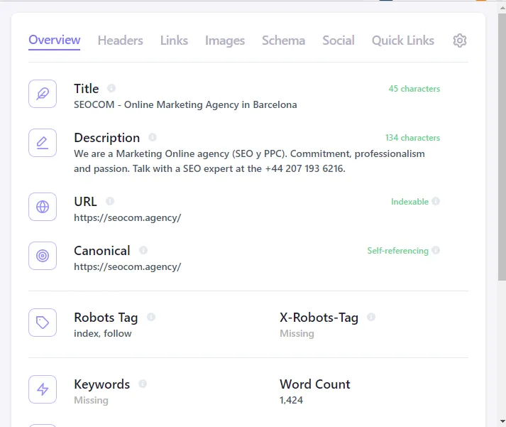 detailed seo extension
