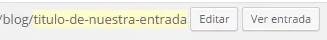 editar url de la entrada