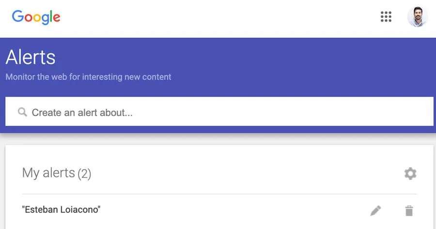 google alerts