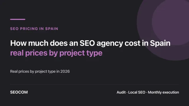 How much does an SEO agency cost in Spain: real prices by project type
