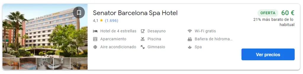 reserva directa en google travel