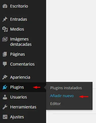instalar plugins en Wordpress