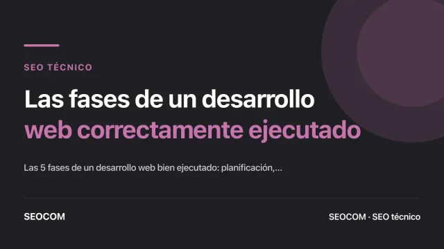 Las fases de un desarrollo web correctamente ejecutado