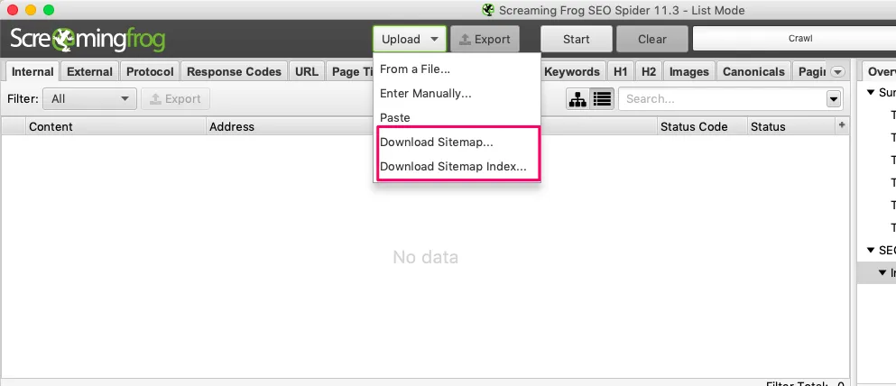 menu-download-sitemap-screaming-frog