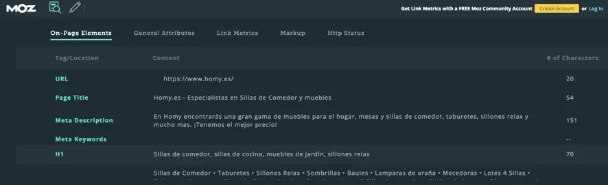 moz bar onpage