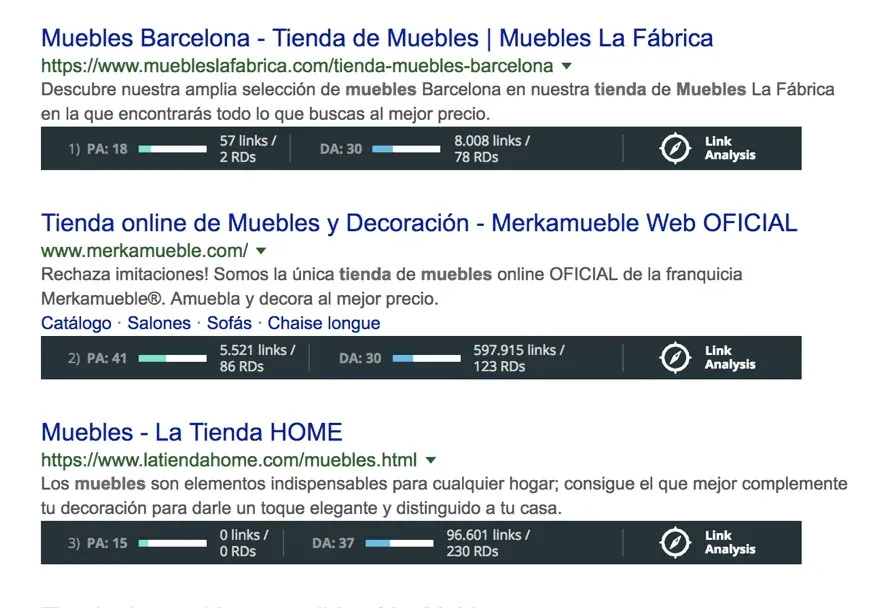moz bar serp