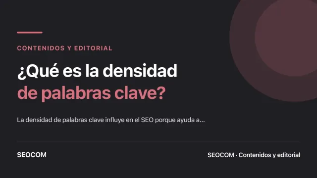 ¿Qué es la densidad de palabras clave?