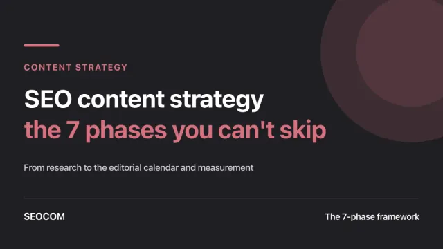 SEO content strategy: the 7 phases you can't skip