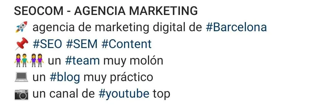 Seo instagram
