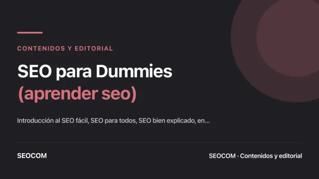 SEO para Dummies (aprender seo)