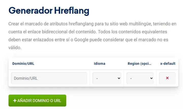 Sistrix generador hreflang