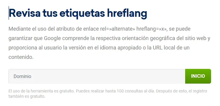 Sistrix validador hreflang