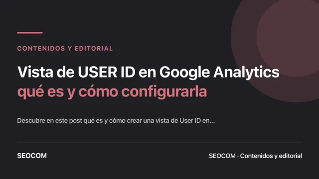 Vista de USER ID en Google Analytics: qué es y cómo configurarla